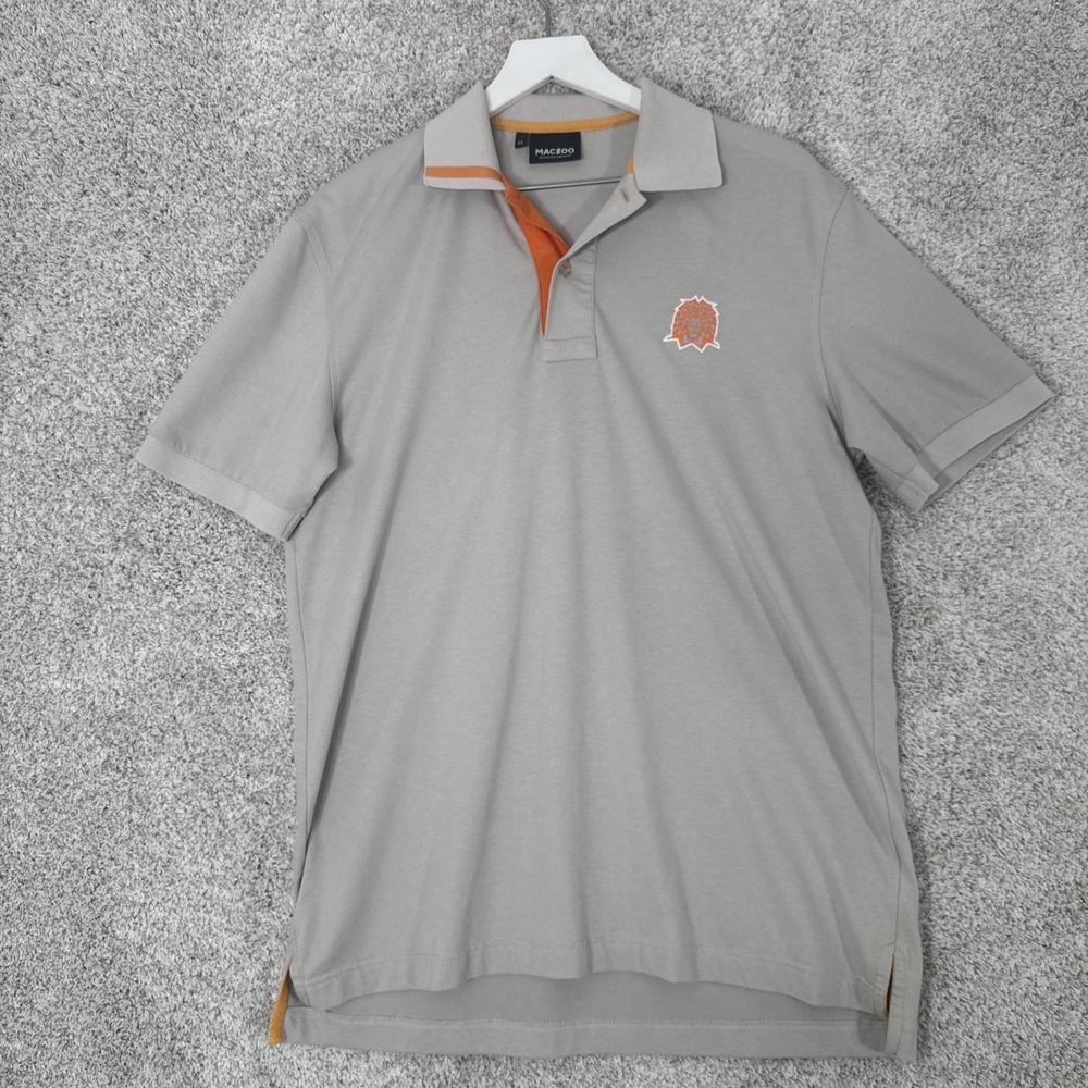 Maceoo Mens Polo Mozartsolid Tip Grey Shirt -‎ Size 4/Large